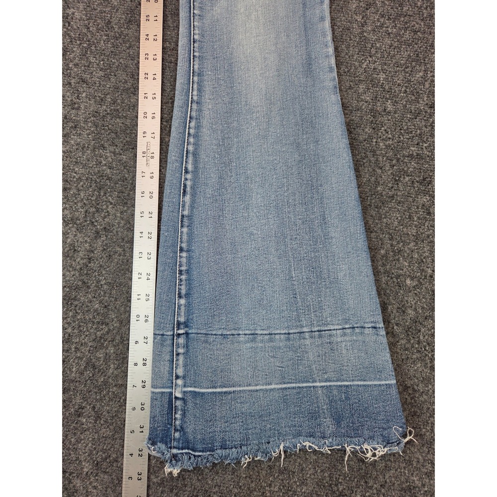 Judy Blue Flare Jeans Womens 9/29 Light Wash Raw Hem High Rise Bell Bottom - Picture 5 of 7